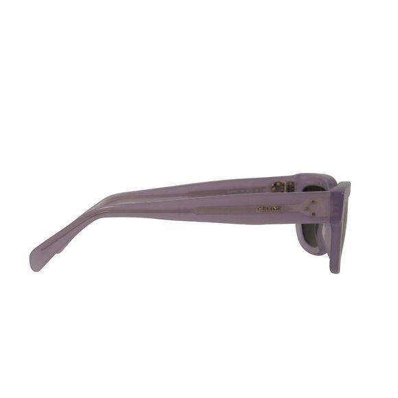 Celine Mens CL401921 Sunglasses Purple Translucent Acetate Square Round Shades - Picture 3 of 12